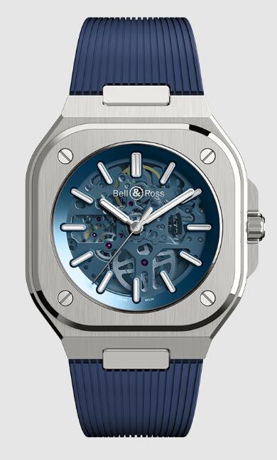 Review Bell and Ross BR 05 Replica Watch BR 05 SKELETON BLUE BR05A-BLU-SKST/SRB